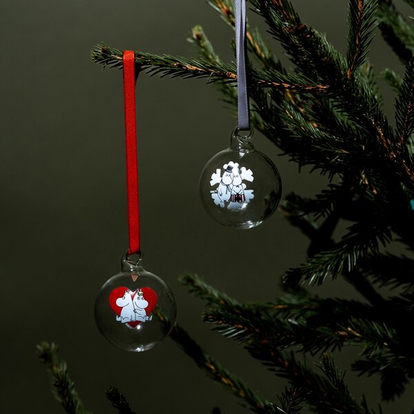 Set vánočních ozdob Moomin Heart/Snowflake 5cm / 2ks