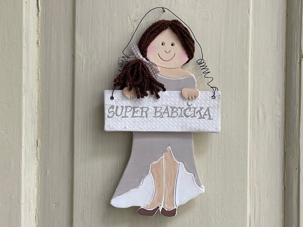 Elegantní super babička Nápis: Super babička