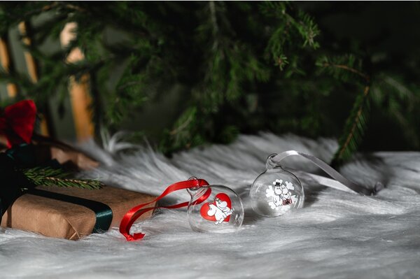 Set vánočních ozdob Moomin Heart/Snowflake 5cm / 2ks