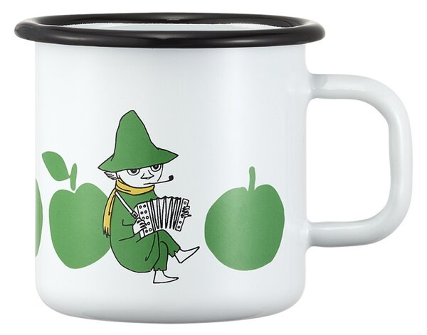 Hrnek Moomin Joyful Apples 0,37l, smalt / bílo-zelený