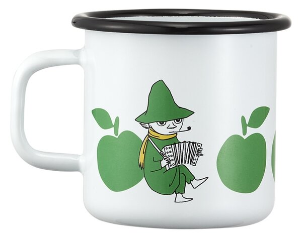 Hrnek Moomin Joyful Apples 0,37l, smalt / bílo-zelený
