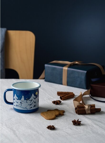 Muurla Hrnek Moomin Starry Night 0,37l, smalt / modrý