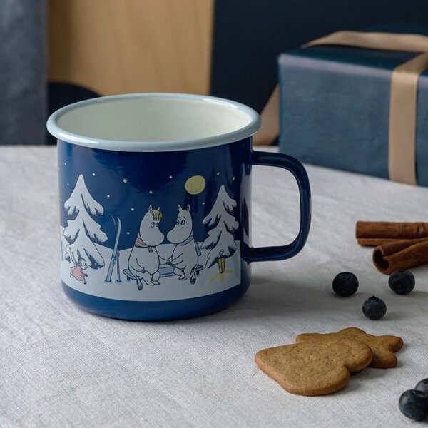 Muurla Hrnek Moomin Starry Night 0,8l, smalt / modrý