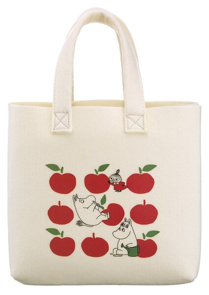 Muurla Taška Moomin Joyful Apples 25x25cm, béžová