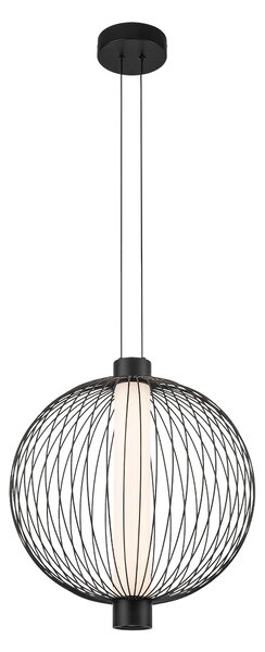 Závěsné svítidlo Kyoto, 1x černé drátěné stínítko, (fi 43cm), b