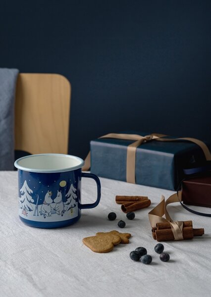 Muurla Hrnek Moomin Starry Night 0,8l, smalt / modrý