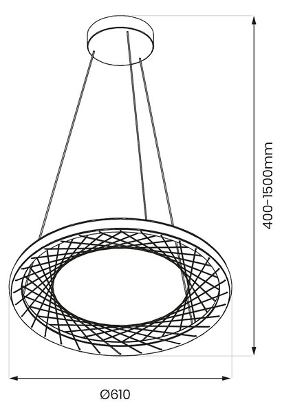 Závěsné LED svítidlo Nest, 1x LED 43w, 4000k, b