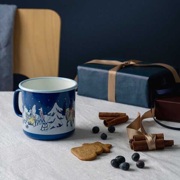 Muurla Hrnek Moomin Starry Night 0,8l, smalt / modrý