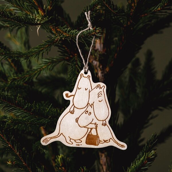 Muurla Dřevěná dekorace Moomin / 80. výročí