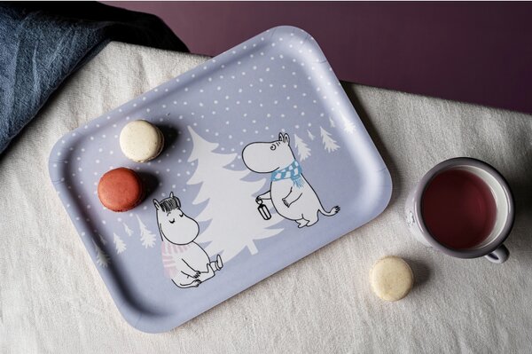 Muurla Podnos Moomin Snowfall 27x20cm, fialový