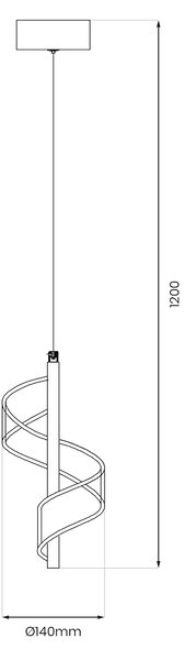 Závěsné LED svítidlo Largo, 1x LED 10w, 4000k, g