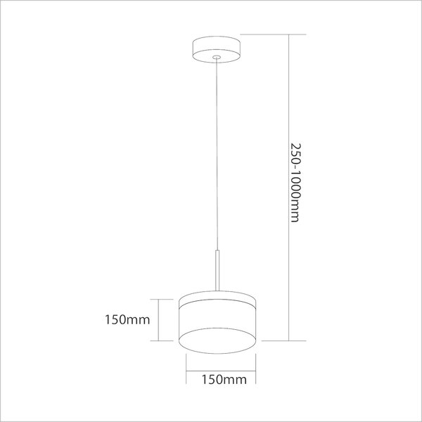 Závěsné LED svítidlo Elegance, 1x LED 9w, 4000k, g
