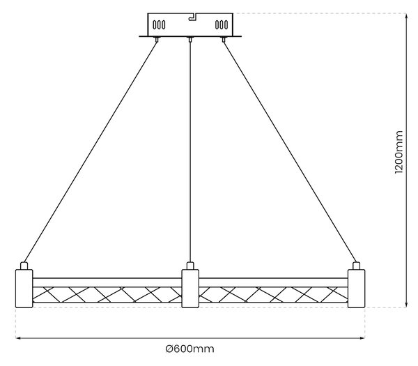 Závěsné LED svítidlo Elegance, 1x LED 36w, 4000k, g