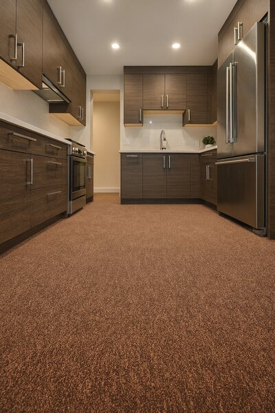 Condor Carpets, Metrážový koberec Classica 392, zátěžový, na míru, šíře 4m, hnědá, ab (mřížka), chodba / předsíň