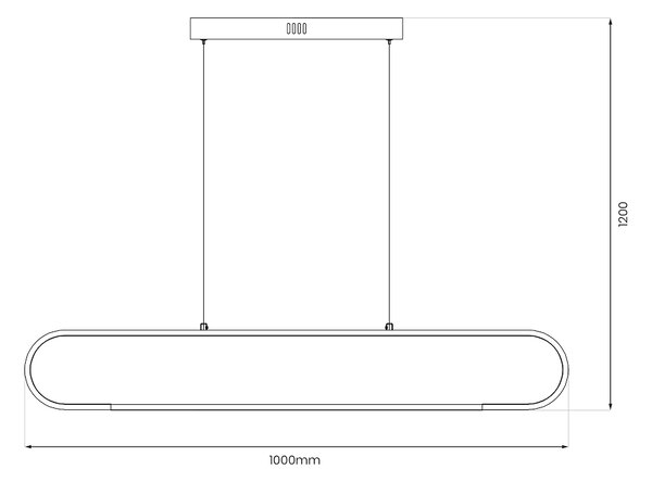 Závěsné LED svítidlo Frame, 1x LED 42w, 4000k, b