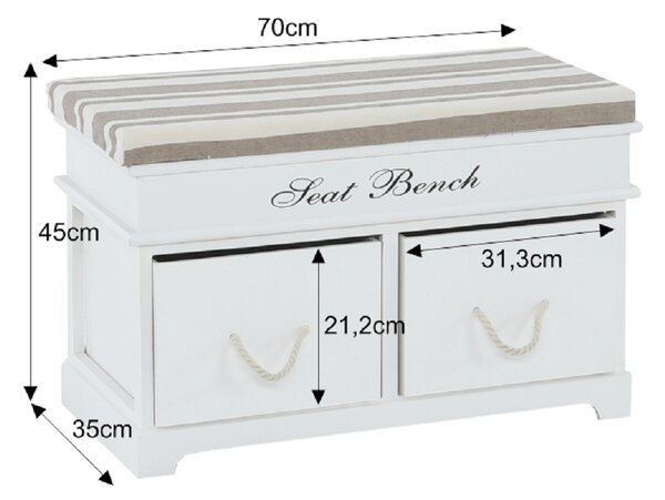 KONDELA Lavice, dřevo, SEAT BENCH 1 NEW