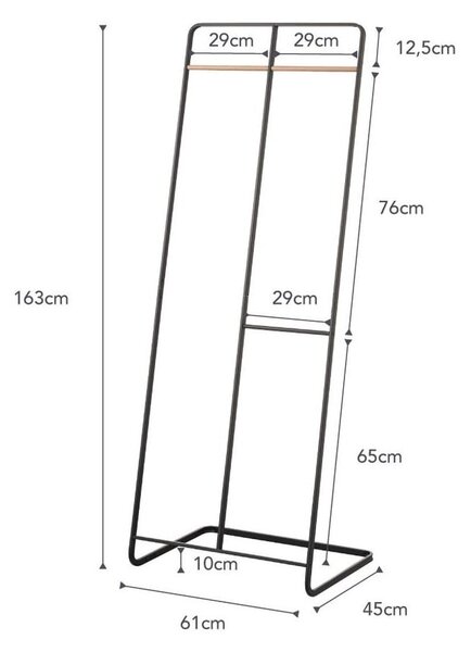 Černý kovový stojan na oblečení Tower – YAMAZAKI