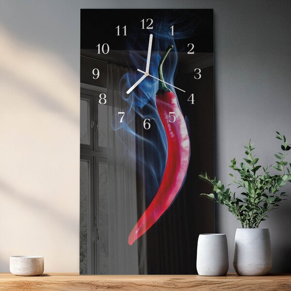 Skleněné hodiny vertikální Pepř zsppb-30x60-00094094
