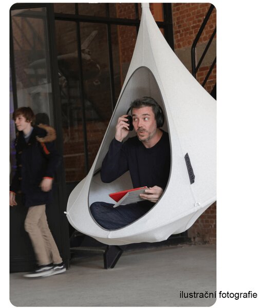 KONDELA Závěsné houpací křeslo, světle šedá, KLORIN NEW KIDS CACOON HAMMOCK