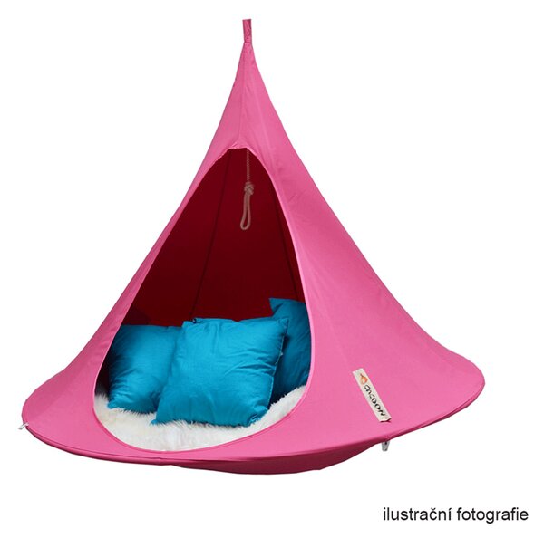 KONDELA Závěsné houpací křeslo, zelená, KLORIN NEW KIDS CACOON HAMMOCK