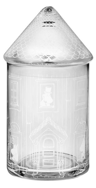 Muurla Skleněná dóza Moominhouse 18,5cm