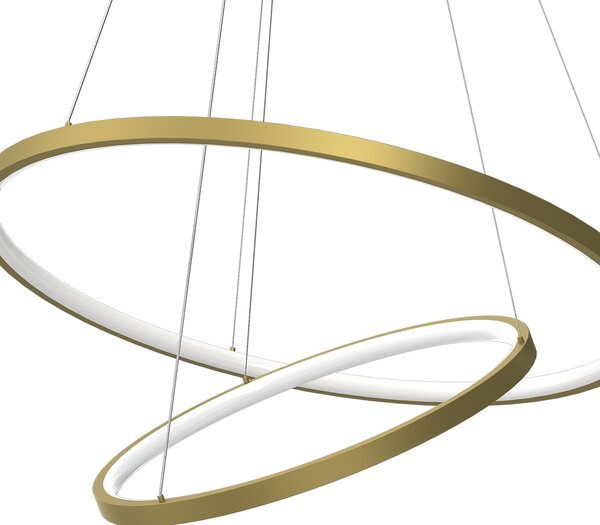 Závěsné LED svítidlo Hoop, 2x LED 51w, 4000k, g