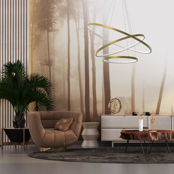 Závěsné LED svítidlo Hoop, 3x LED 93w, 4000k, g