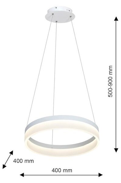Závěsné LED svítidlo Ring, 1x LED 24w, 4000k, w