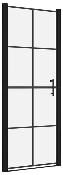 Sprchové dveře - tvrzené sklo - 81x195 cm | černé