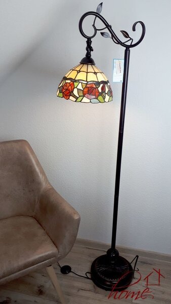 Stojací lampa Tiffany Rosalin - 40*27*152 cm / E27/60w - Clayre & Eef