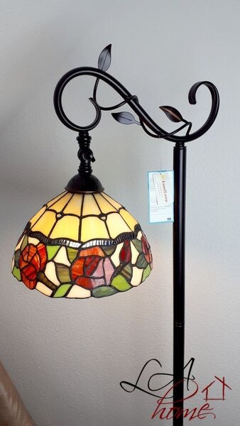 Stojací lampa Tiffany Rosalin - 40*27*152 cm / E27/60w - Clayre & Eef