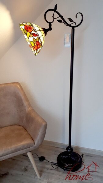 Stojací lampa Tiffany Rosalin - 40*27*152 cm / E27/60w - Clayre & Eef
