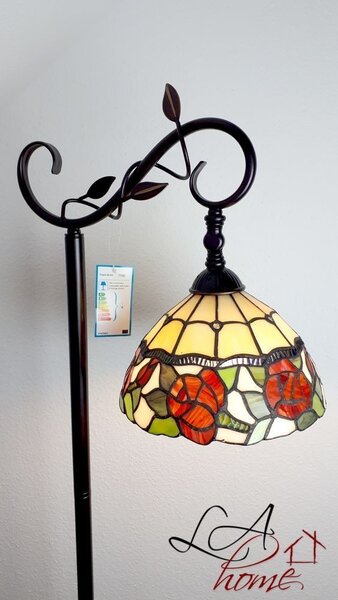 Stojací lampa Tiffany Rosalin - 40*27*152 cm / E27/60w - Clayre & Eef