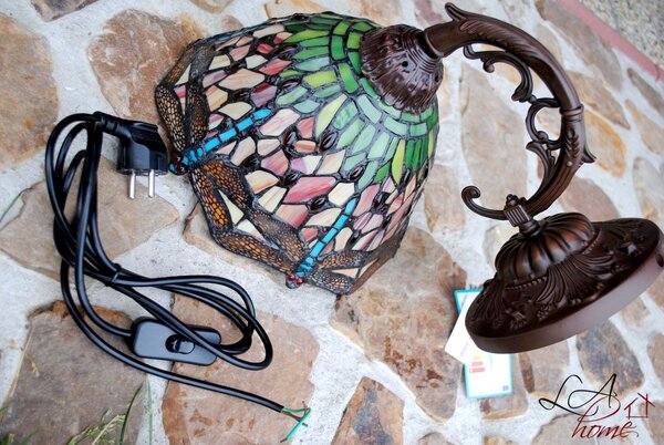 Nástěnná lampa Tiffany hnědá bez stínítka -15*Ø 23 cm - Clayre & Eef