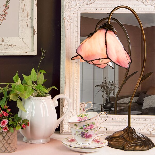 Stolní lampa Tiffany - Ø 31*48 cm 1x E14 - Clayre & Eef