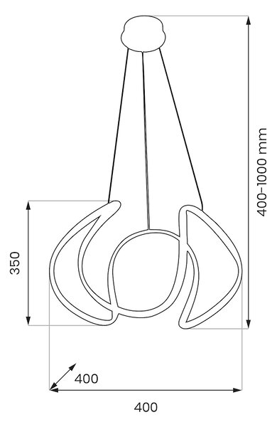Závěsné LED svítidlo Globe, 1x LED 50w, 4000k, ch