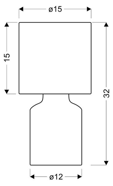 Moderní stolní keramická lampa INER - 1xE14, 40W, bílá