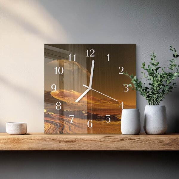 Skleněné hodiny Poušť zskb-30x30-00085220