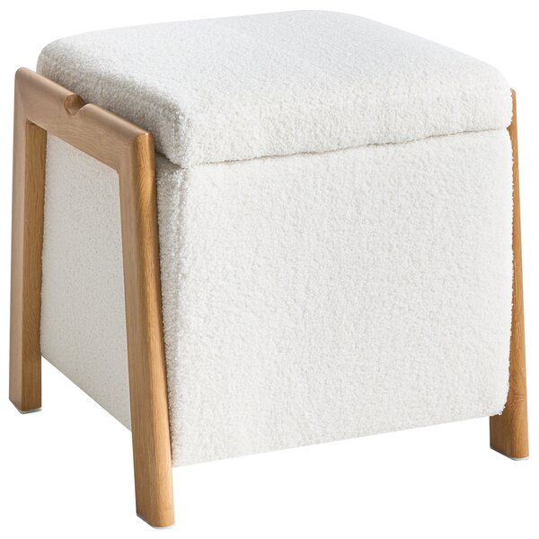 Obývací sestava 3místná EDLAND s pufem Buklé Bílá