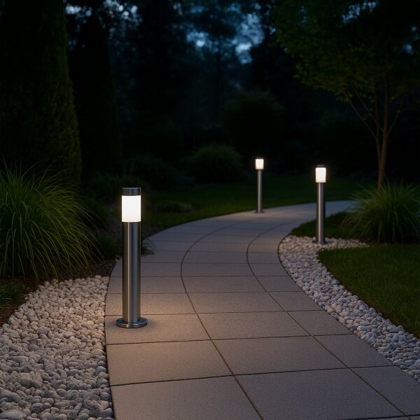 Venkovní lampa BROOKLYN 1xE27/60W/230V 45 cm IP44 matný chrom