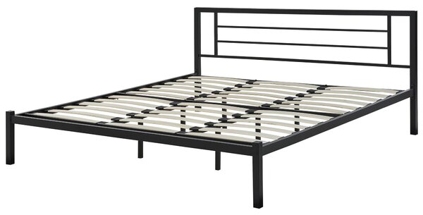 Postel Kov CUSSET 180 x 200 cm Černá
