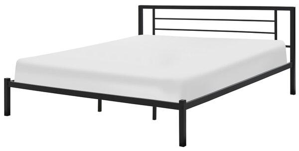Postel Kov CUSSET 180 x 200 cm Černá