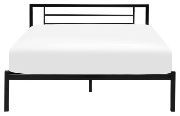 Postel Kov CUSSET 140 x 200 cm Černá