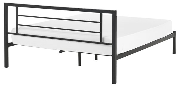 Postel Kov CUSSET 140 x 200 cm Černá