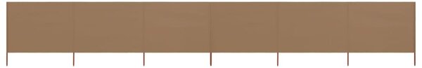 6dílná zástěna proti větru barva taupe 800 x 80 cm látková