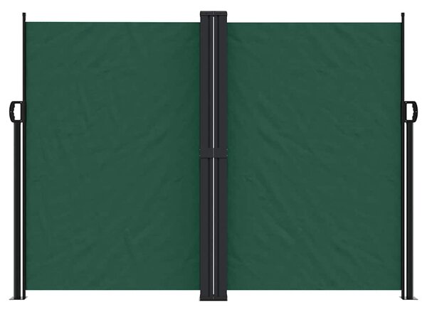 Zatahovací boční markýza tmavě zelená 180 x 600 cm