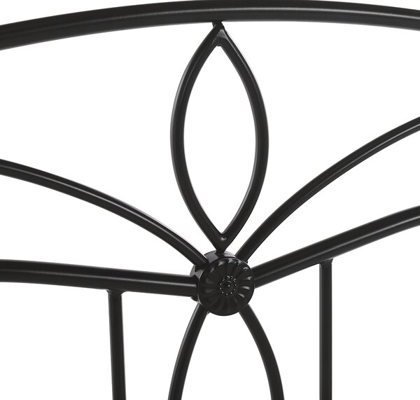 Postel Kov ANTLIA 160 x 200 cm Černá