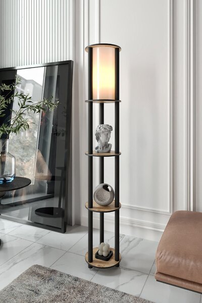 Opviq Stojací lampa KS-11107 ořech