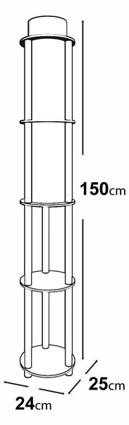 Opviq Stojací lampa KS-11107 ořech