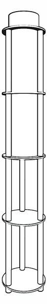 Opviq Stojací lampa KS-11107 ořech